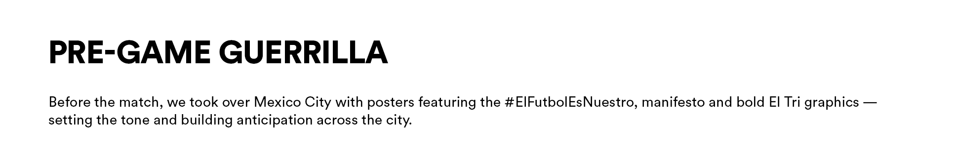 FUTBOL ES NUESTRO- CARTONES CASO-Pre game guerrilla